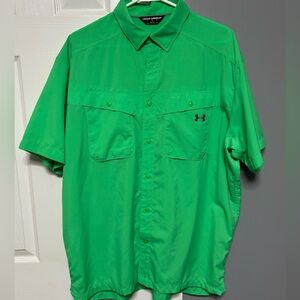 Under Armour Men's Vibrant Green Button Down Shirt